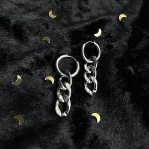 Image of Chainz Stainless Steel Hoop Earrings