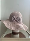Rose and Peach Ribbon Sun Hat with Bow 