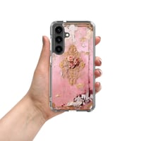 Image 1 of Pastel Pink Tattered Texture Rose Gold Goth Lolita Kawaii Inspired Clear Case for Samsung®