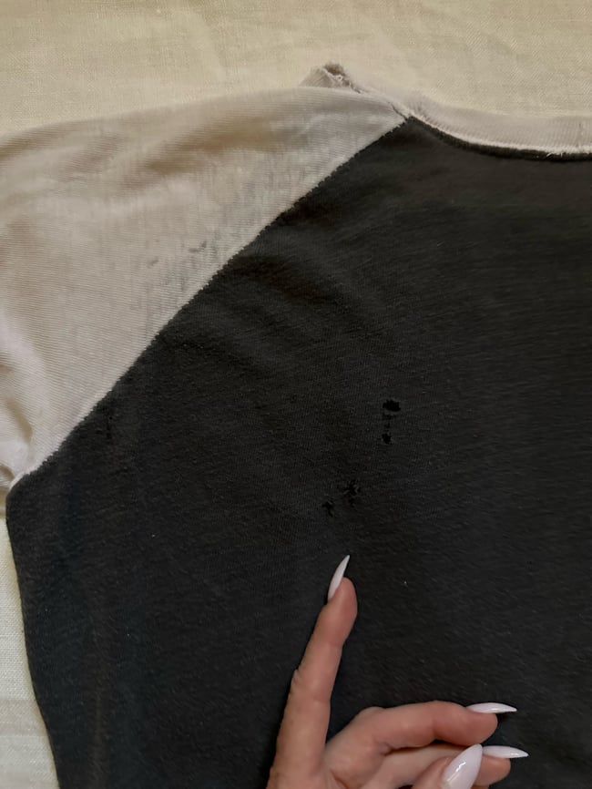 late 70s/early 80s Iron Maiden 3/4 sleeve raglan tee t shirt concert