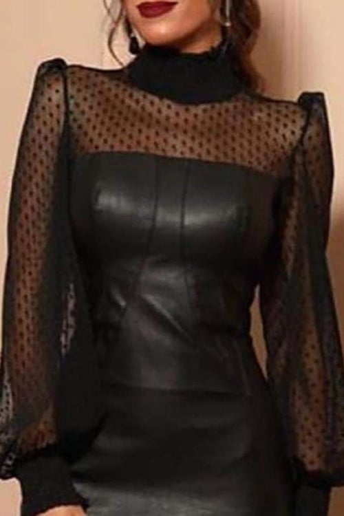 Image of Vegan Leather Dress 