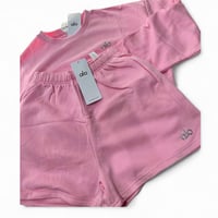 Image 2 of Pink cropped short set