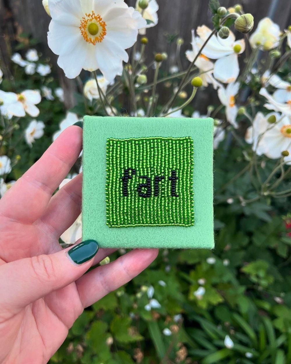 Image of fart Charli XCX Bead Embroidery