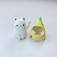 Image 3 of Banana Cat Ceramic Figurine #1