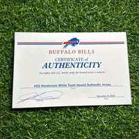 Image 5 of 2017 Nike NFL Authentic Game-Used Jersey Buffalo Bills Seantrel Henderson Team COA