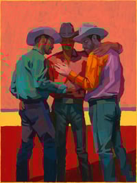 Image 1 of Ya Gotta Have Friends - 18x24" Acrylic on wood panel