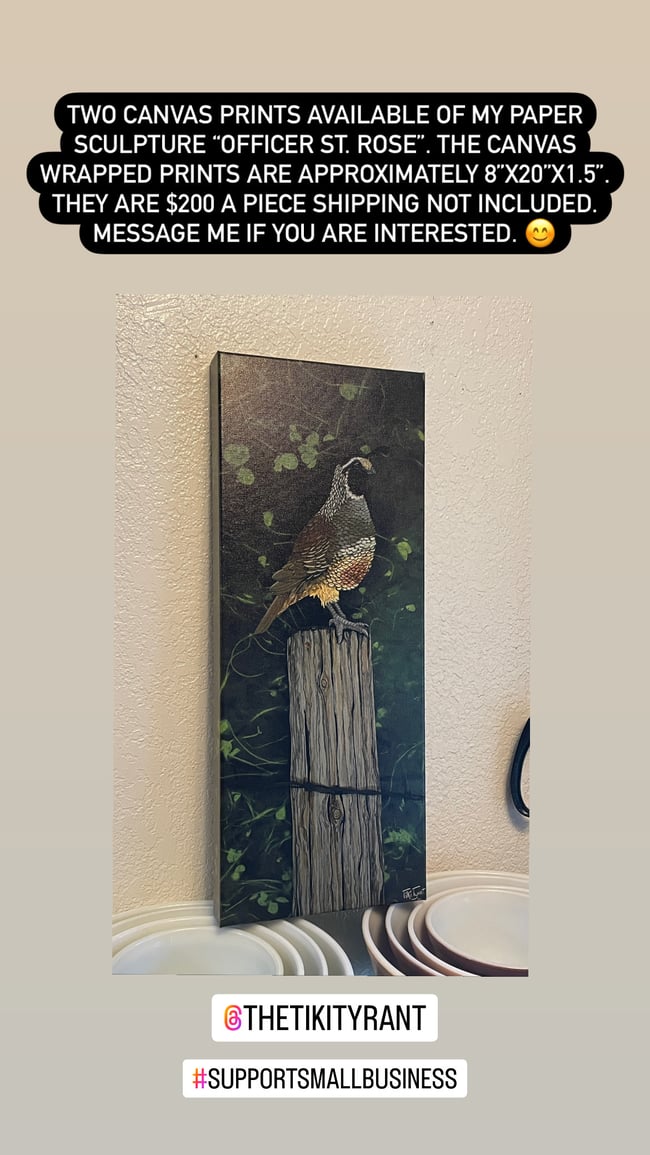 California Quail Wrapped Canvas Print