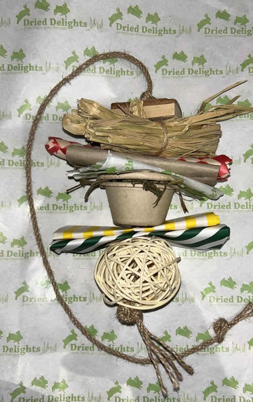 Image of Dried Delights Recycled Enrichment Toy (and make your own option)