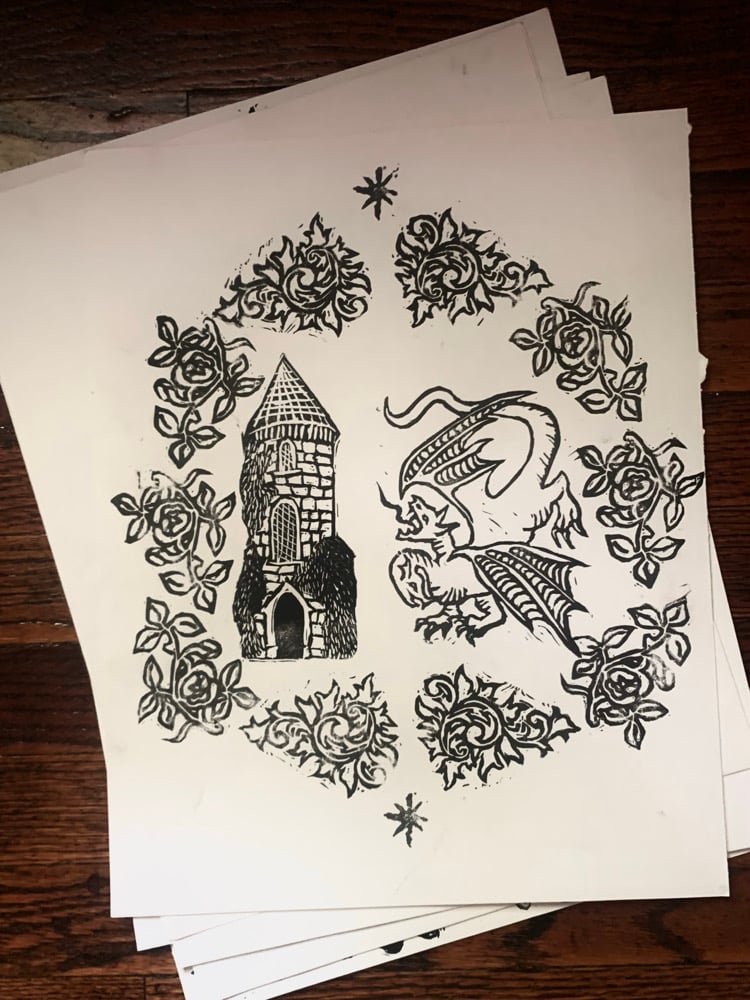 Image of Garden Dragon Print