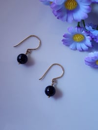 Image 4 of Minimalist Black Tourmaline Earrings