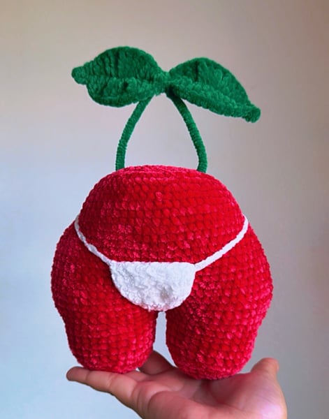 Image of Tiny  cherry booty pillow 