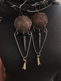 Image 5 of Relic hammered copper earrings 