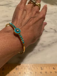 Image 2 of 18K GOLD BRACELET WITH TURQUOISE