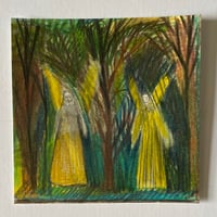 Angels in the woods - original drawing 