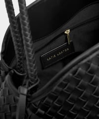 Image 4 of Katie Loxton Black Nova Hand Woven Large Shoulder Bag