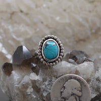 Beaded Turquoise Ring - size 5.5