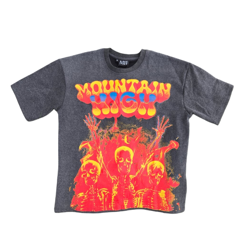 Image of Flaming Skulls Heavyweight Shirt