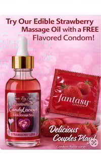 Image 5 of  Fabb strawberry love edible massage serum  w/ Free Flavored Condom