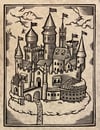 Castle On A Cloud Block Print