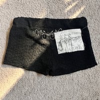 Image 1 of Textured Silk micro shorts