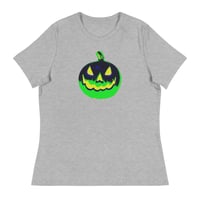 Image 9 of Women's Relaxed T-Shirt - Jack O Lantern Vintage Green-Black