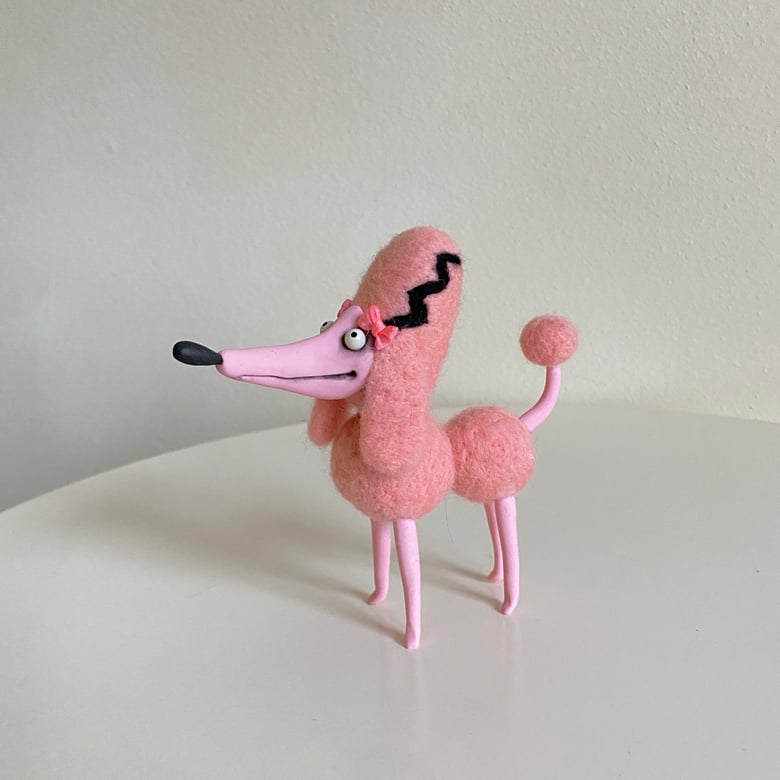 Image of Poodle in Pink and Black #1