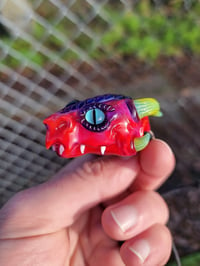 Image 1 of Orange Magenta Green DragonHead Pendant