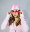  ✟ pink crosses reversible beanie 