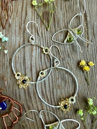 Image 1 of Round Spring Bouquet Earrings with Opal & Citrine