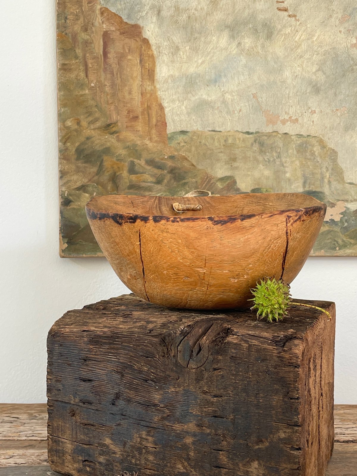 Image of VINTAGE AFRICAN WOODEN BOWL