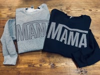 MAMA Checkered Crewneck Sweatshirt