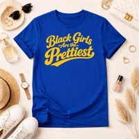 Image 2 of Black Girls are the Prettiest- Royal Blue and Gold