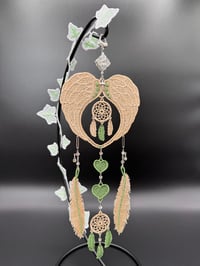 Image 1 of Sand & Olive Heart Wing Dreamcatcher