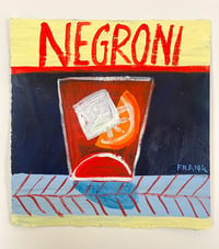 Negroni on navy & lemon yellow