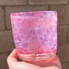 Pink whiskey glass