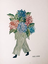 'Hydrangea Lady When There Are No Words' Original Artwork 