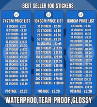 Image 2 of 25-500 CUSTOM FOOTBALL/ULTRA STICKERS