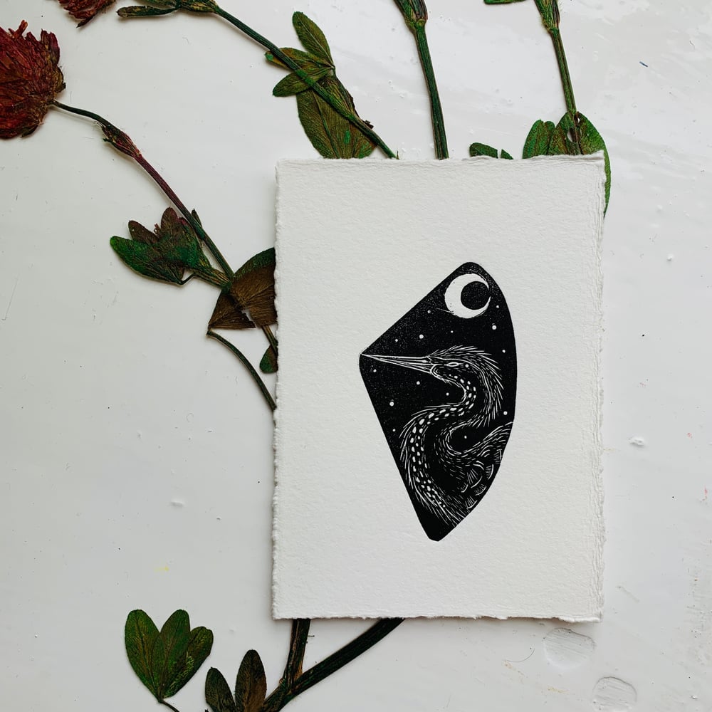 Image of Lunar Wood Engraving 