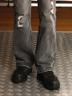 Men Lychee Nylon Boots 