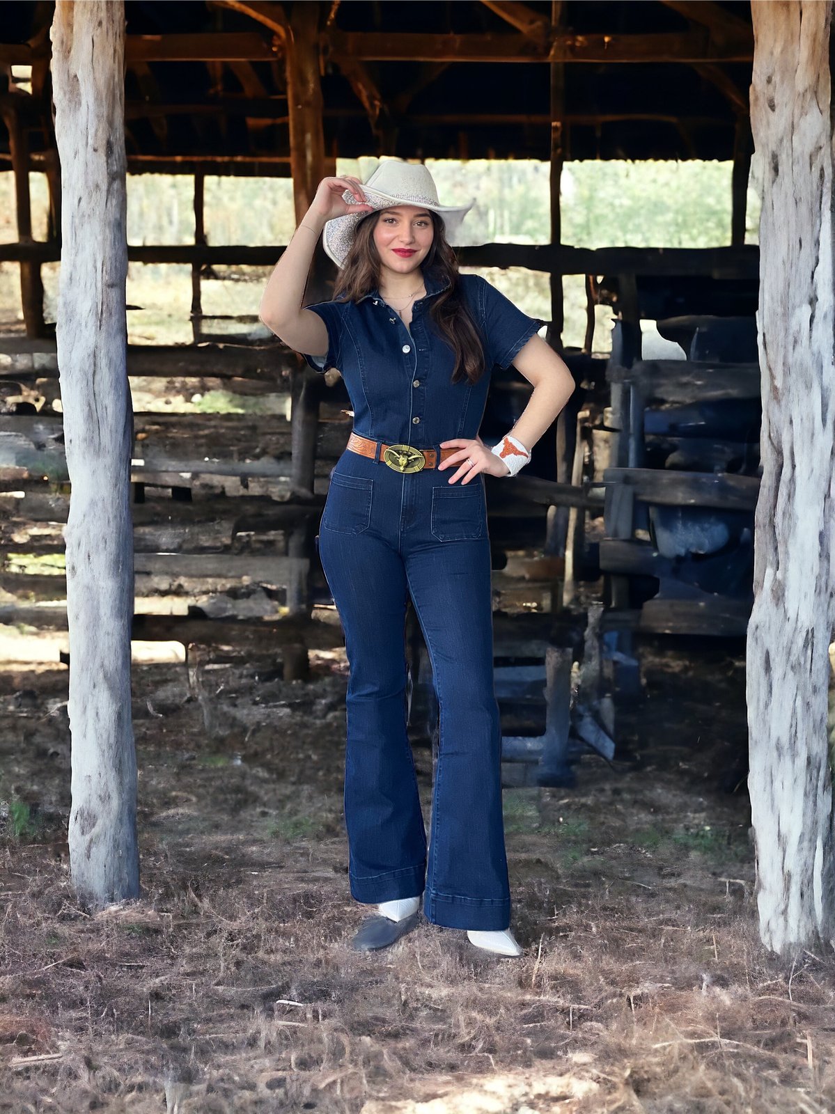 Denim Flare Overall Pants – Southern Fried Glam