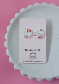 Image 5 of Printed Christmas Studs - SKU 588