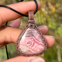 Image 4 of Woven Rhodochrosite Pendant 🩷