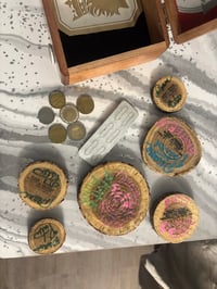 Image 15 of THRASHER INDY WOOD COINS CIGAR BOX 