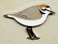 Image 2 of Kentish Plover - No.86 - UK Birding Pins - Enamel Pin Badge