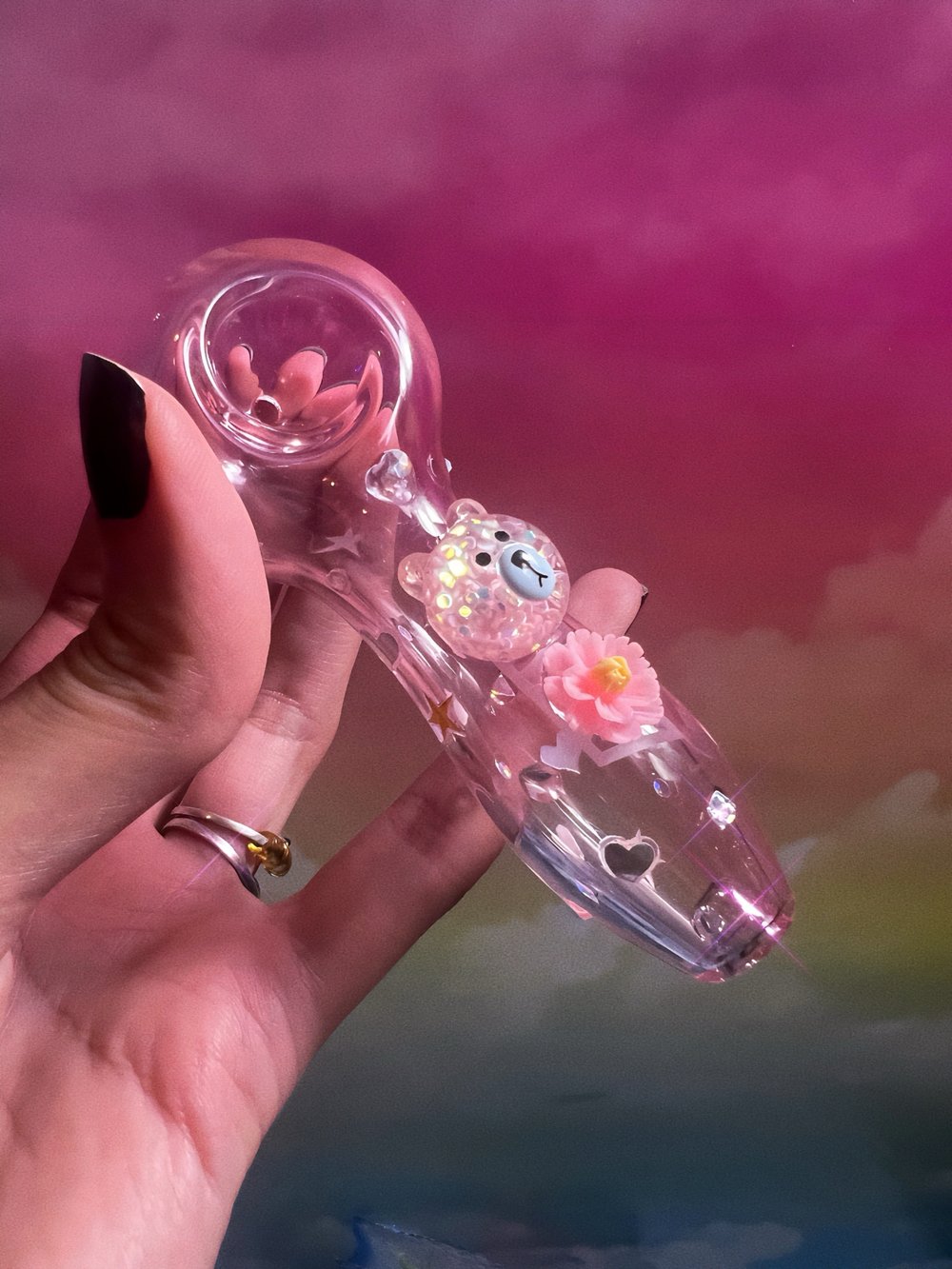 Sparkle Teddy GRAV pipe 💖✨