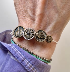 Image of "Provincial" Silver Button Bracelet