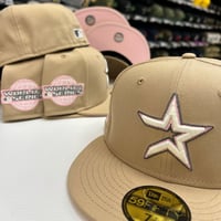 Image 3 of New Era 59Fifty Camel Pinky GLOW - SpaceCity Collective 