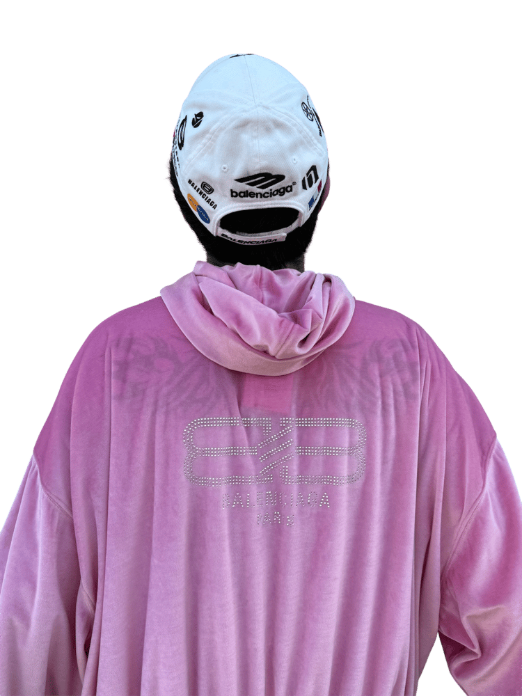 Image of Balenciaga SS23 Velour BB Zip-up