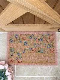 Floral Welcome Doormat