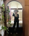 70s noir western suit with butterflies